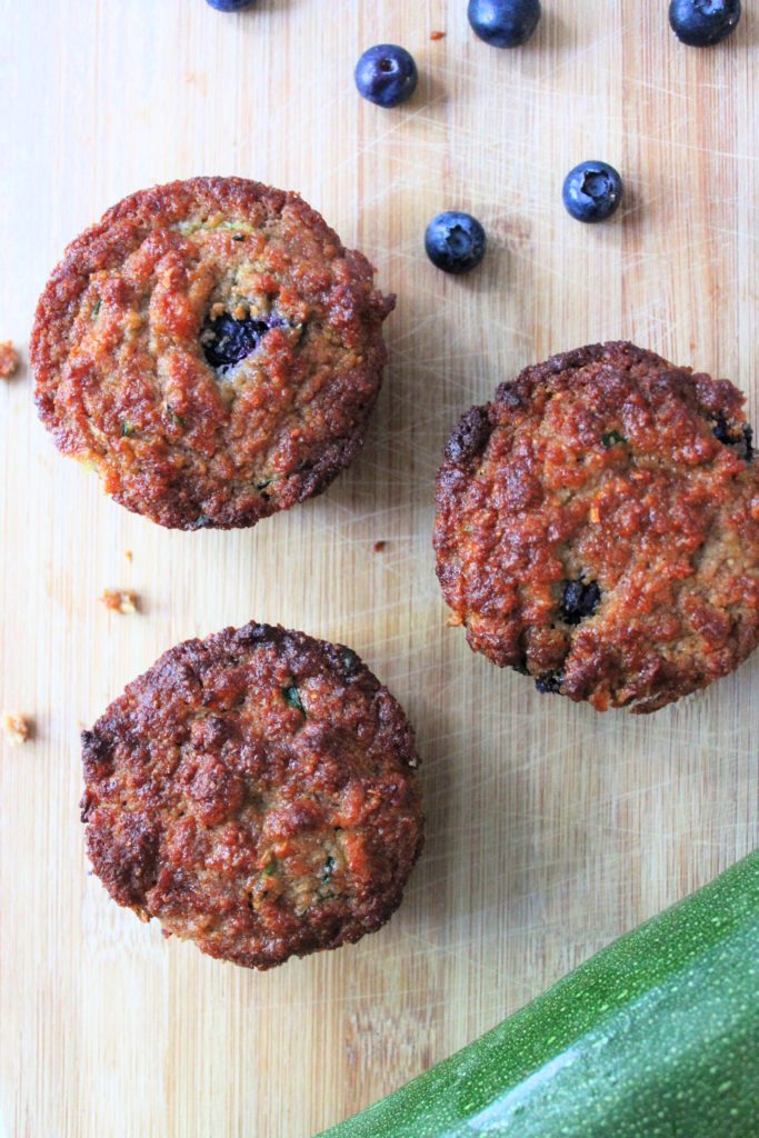 Healthy Blueberry Zucchini Muffins