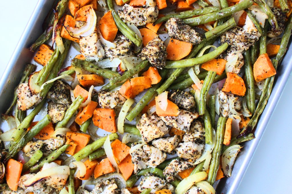 One Pan Garlic Chicken and Vegetables