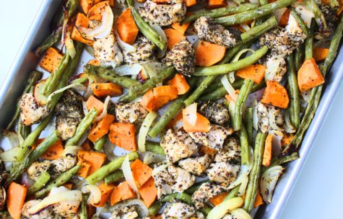 One Pan Garlic Chicken and Vegetables