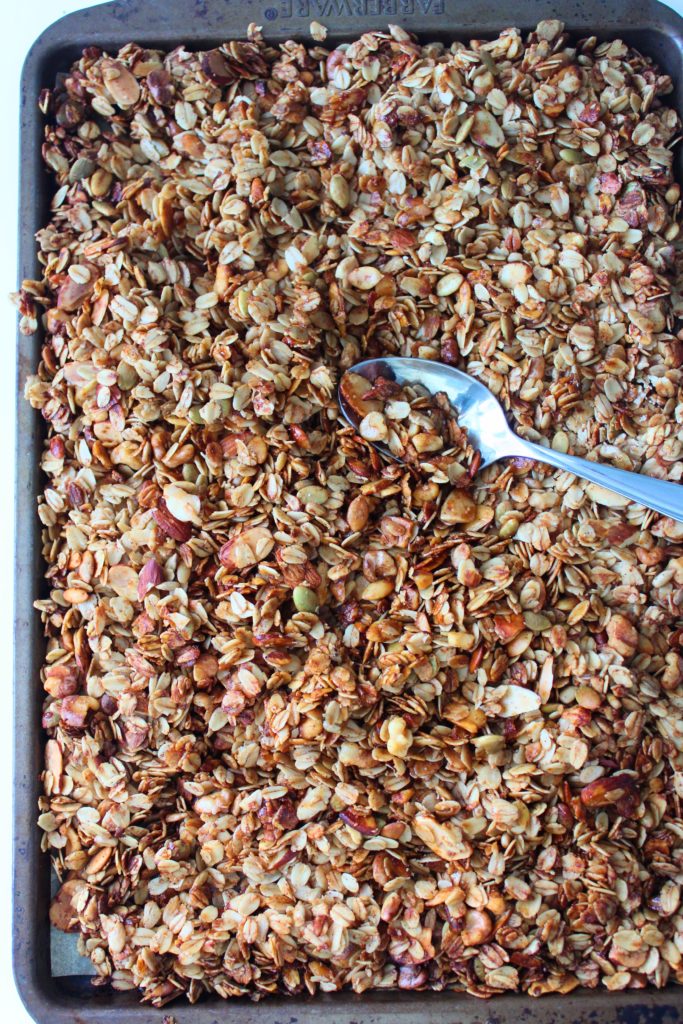 Homemade Granola with Spoon